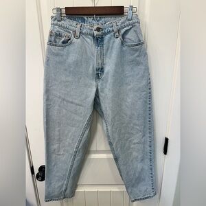 Vintage Levi's 551 Relaxed Fit Tapered Leg Jeans | Size 10P S | Light Wash